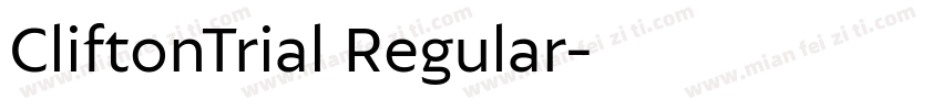 CliftonTrial Regular字体转换